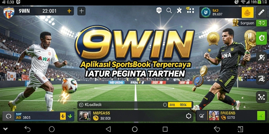 Screenshot gameplay Sportsbook dari 9WIN yang menampilkan pilihan taruhan.