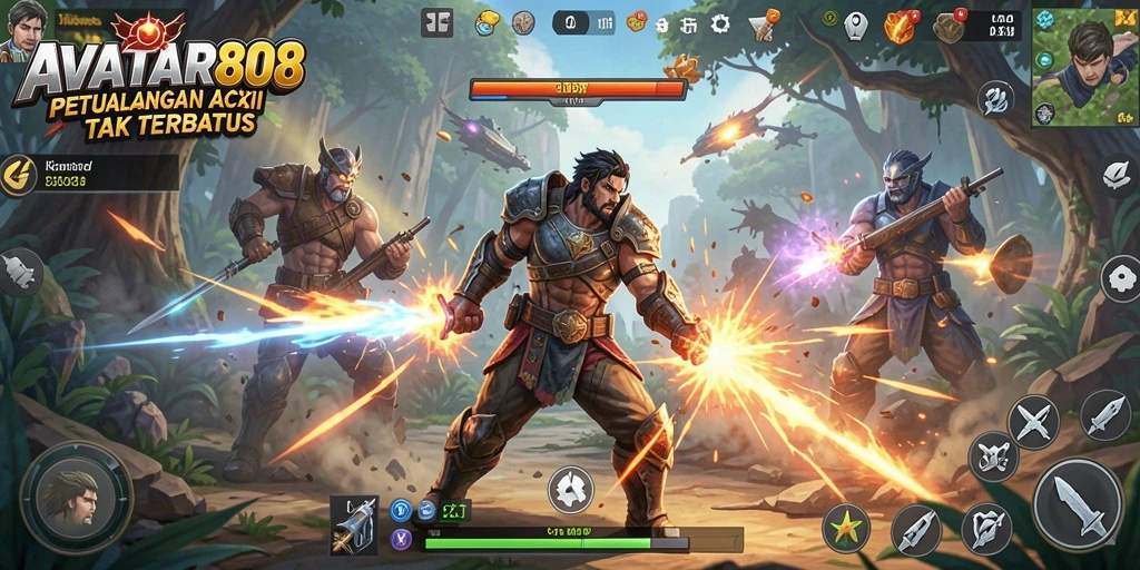 Tangkapan layar menampilkan aksi seru dalam AVATAR808 dengan grafis menawan.