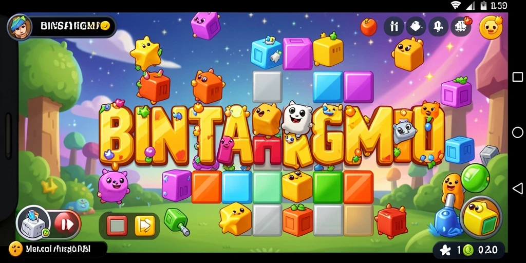 Screenshot gameplay BINTANGMPO menampilkan tantangan puzzle yang menarik.