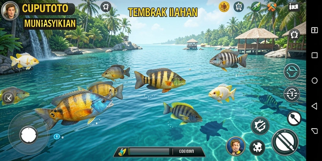 Screenshot CUPUTOTO menampilkan gameplay seru Tembak Ikan.
