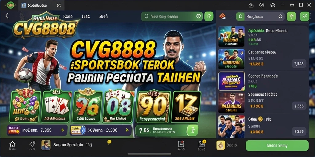 Tampilan menarik dari gameplay Sportsbook di CVG8888.