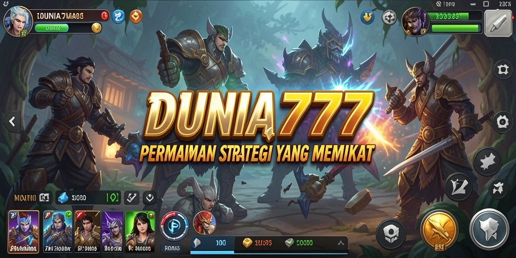 Tampak gameplay menarik DUNIA777 dengan strategi mendalam.