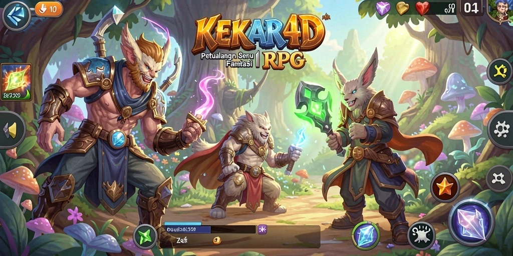 Screenshot gameplay <strong>KEKAR4D</strong> dengan aksi seru dan karakter menawan.