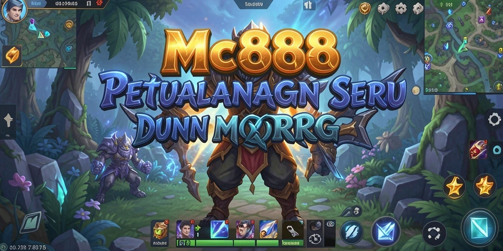Screenshot gameplay MC888 yang menunjukkan aksi MMORPG yang intens.