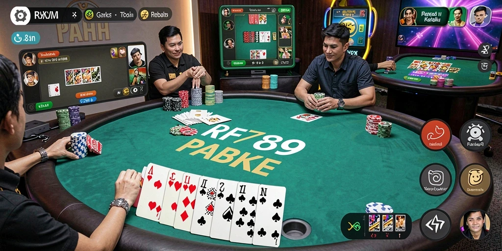 Tampilan gameplay seru dari RR789 dalam permainan Poker.