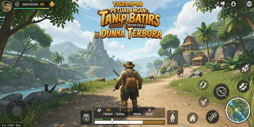 Screenshot utama TIGERJP88 menampilkan eksplorasi dunia terbuka yang menakjubkan.