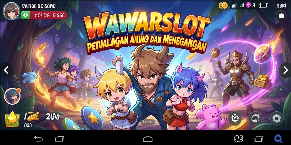 Tampilan gameplay menarik dalam WAWARSLOT dengan karakter Anime.